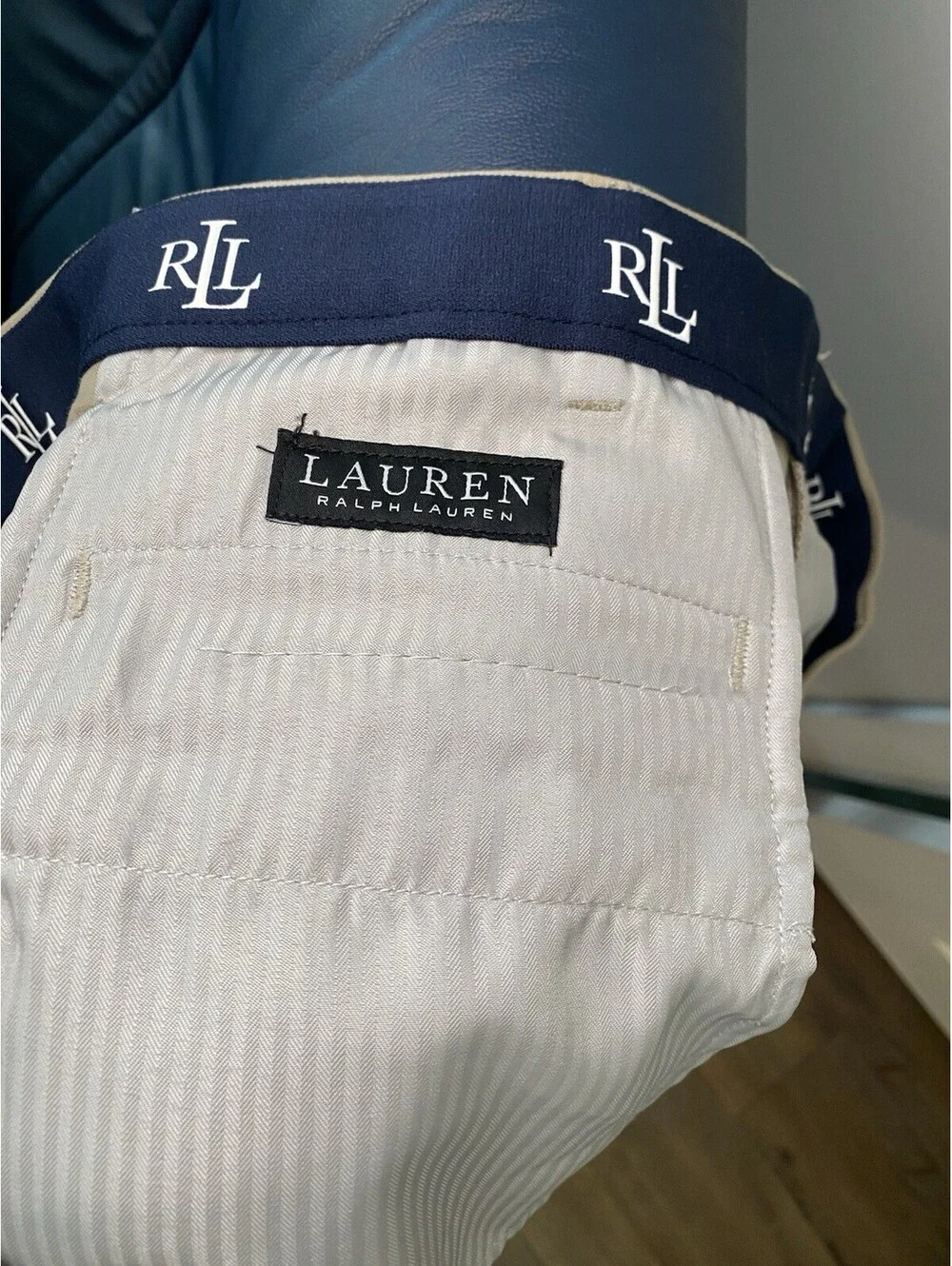 Lauren Ralph Lauren Men's Khaki Chino Dress Pants 38x32 Beige, Casual, Business